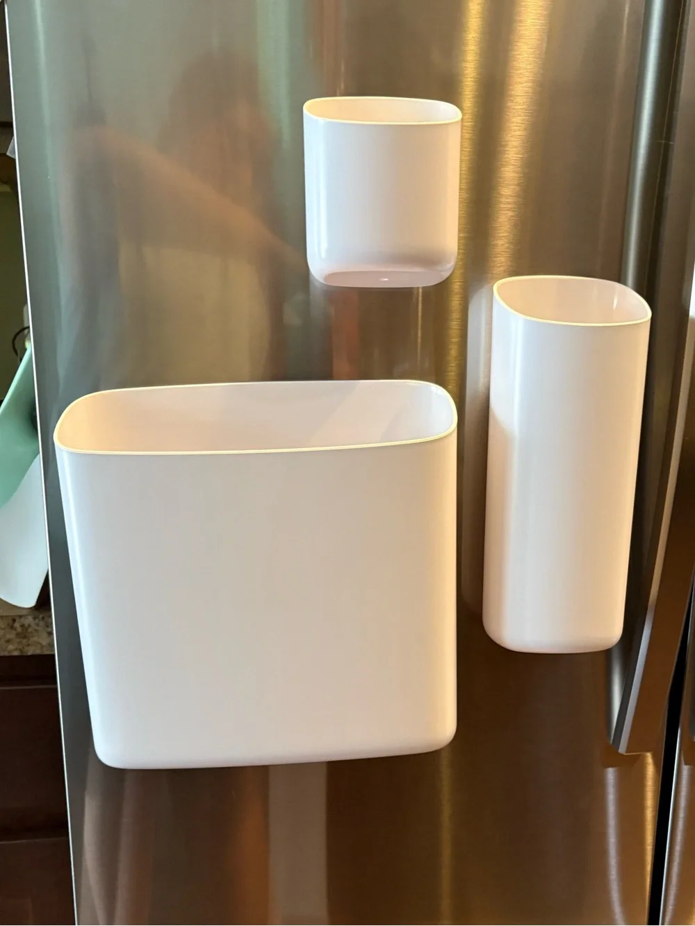 Magnetic White Kitchen Storage Set - 3-Piece